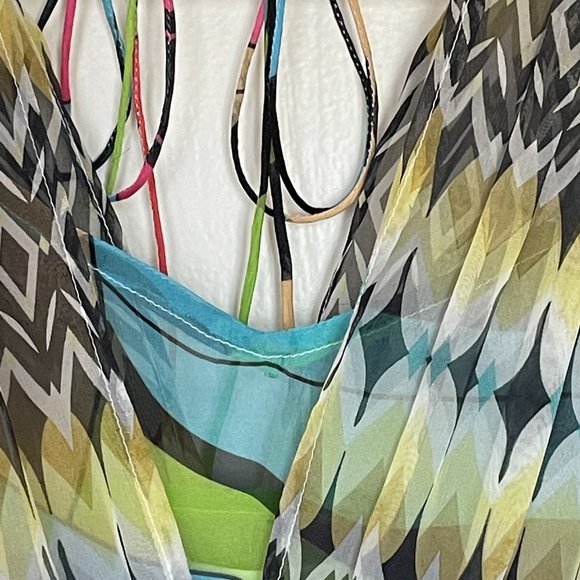 Beautiful 100% Silk Vintage Authentic Chloe Knee Length Dress Size Medium - Picture 4 of 7